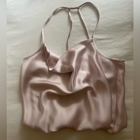 Pink Silk Going Out Top/Bodysuit - Picture 3 of 6